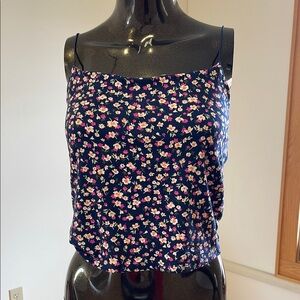 Gaze Blue and Pink Crop Camisole tank Top